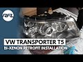 Volkswagen Transporter T5 Bi-xenon projector retrofit headlight tutorial Volkswagen Transporter T5 Bi-xenon projector retrofit headlight tutorial