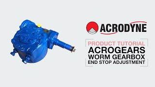 ACROGEARS Worm Gearbox end stop adjustment