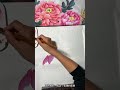 如何画写意牡丹花瓣？ brushwork chineseart 牡丹 chinesepainting 書法 gongbi 牡丹花