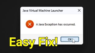A Java Exception has occurred (Minecraft Server) EASY FIX!