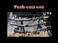 How effective are Push-cuts with curved swords?