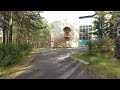 walking tour around park kultury i otdykha im. kirova zheleznogorsk siberia russia 4k