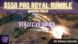 🔴 LIVE | $550 Pro Royal Rumble Quarter Finals | StaZzz vs Abuka | C\u0026C Zero Hour