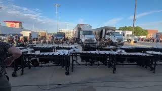 Pearland HS Indoor Percussion in the lot @ TCGC State Championships