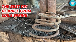 HOW TO MAKE KNIFE FROM COIL SPRING.