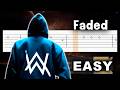 Alan Walker - FADED (Ver. 2) - EASY Guitar tutorial (TAB)