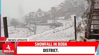 Snowfall in Doda District.