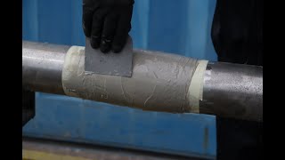 How to repair online pipe with epoxy adhesive | اصول تعمیر و نشتی گیری لوله آنلاین با چسب اپوکسی