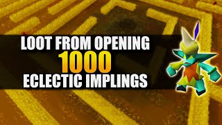 Loot From Opening 1000 Eclectic Implings 30 Medium Clues