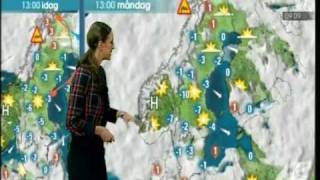 Väder Sophia får avbryta vädersändning i TV4