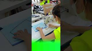 Sew the shoulder pads into shape at garment factory  | Trang Nhã Viking