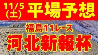 【平場予想】11月5日(土)福島11R 河北新報杯【コンピ指数予想】