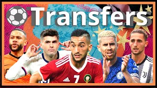 Transfer Rumours: Ziyech, Werner, Pulisic, Jorginho, Rabiot, Depay, Ui-jo, Ndombele, Dest, Neves