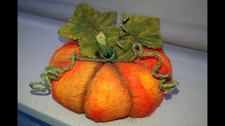 Calabaza con tela de fieltro