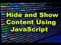 How to Hide and show content using JavaScript | HTML and JavaScript