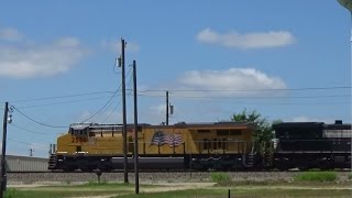 UP C45AH-T4CU 2556 Leads NS Power at Rogers, TX. 7/15/15