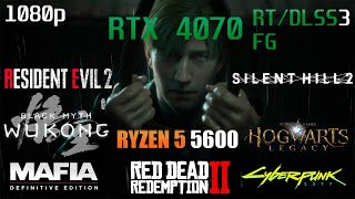 RTX 4070 + Ryzen 5 5600 | 1080p TESTING 12 GAMES IN 2024