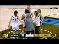 stuelke hurts ankle after scoring on caitlin clark s dime crowd chants her name iowa vs michigan