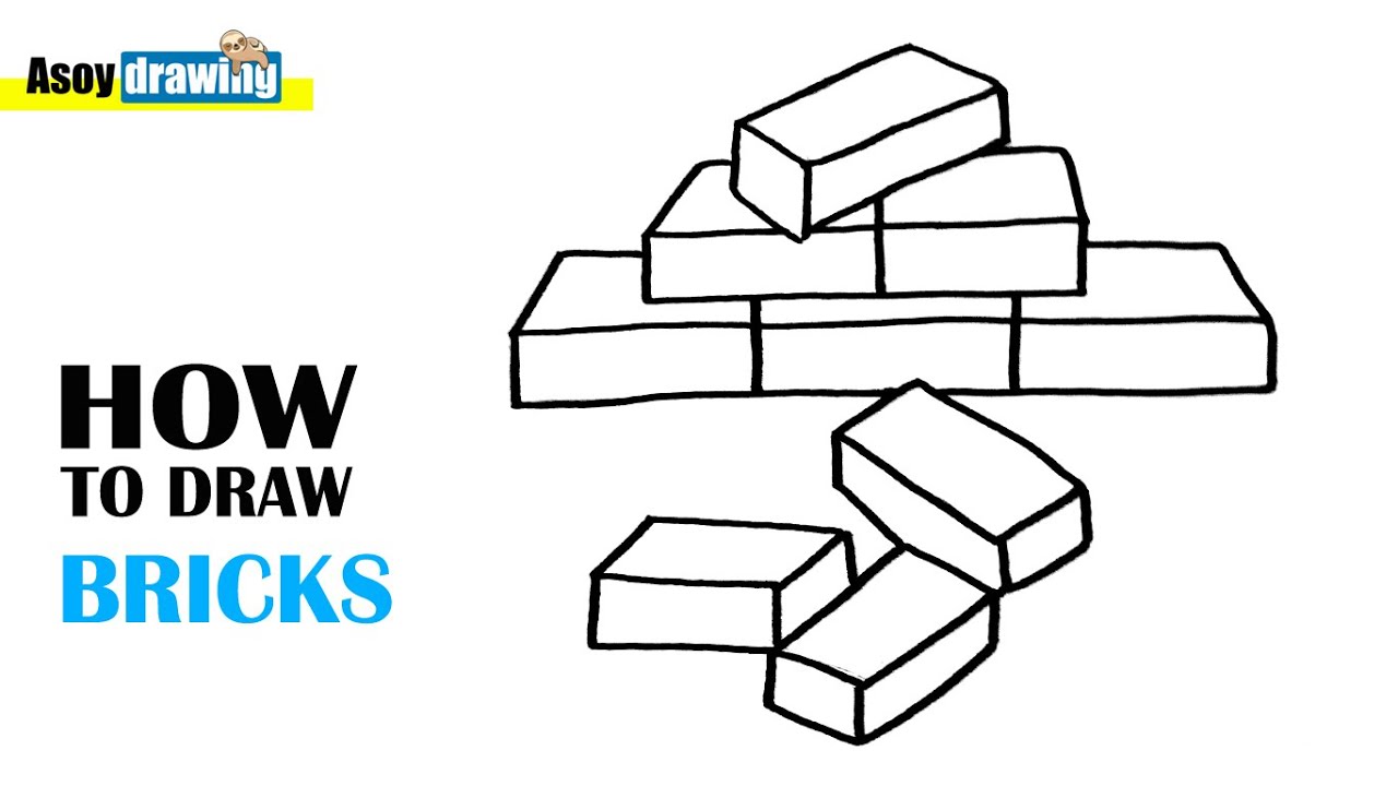 How To Draw Bricks Youtube
