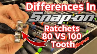 Snap On Ratchet Comparison 80 VS 100 Tooth Head Size Matters!