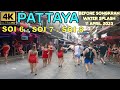 Water Splash started 2 days before Songkran Pattaya Soi 6 - Soi 7 - Soi 8 - 11th April 2023 Thailand