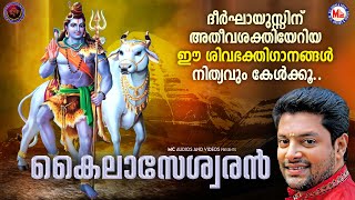 ദീർഘായുസ്സിന് അതീവശക്തിയേറിയ ഈ ശിവഭക്തിഗാനങ്ങൾ നിത്യവും കേൾക്കൂ | കൈലാസേശ്വരൻ | Siva Songs Malayalam