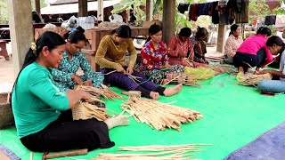 របរត្បាញផលិតផលពីកំប្លោក ផ្តល់ការងារដល់ស្រ្តីនៅភូមិកណ្តោល ស្រុកអង្គរធំ ខេត្តសៀមរាប