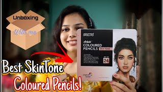 Brustro Artist's Coloured Pencils Set of 24 (Skin Tone) Unboxing \u0026 Review | Ruksar creations