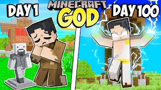 I Survived 100 Days as a GOD in Minecraft