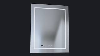 Aquadom Daytona  Ultra-Slim Framed LED Lighted Bathroom Mirror With Defogger