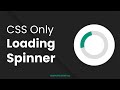 How to Create a CSS Page Loading Spinner - Web Design Tutorial