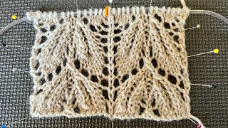 Knit // How to Knit the Beech Leaf Lace stitch pattern