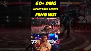 60+ DMG | Never Seen Before FENG WEI WS3 Combo | TEKKEN 8 #tekken8 #yt #tekken8feng #shorts #gaming