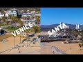 Venice Beach and Santa Monica, California | 4K drone video