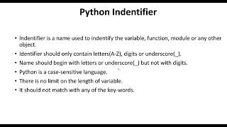 Python Identifiers | Lecture 2 | Python for absolute beginners