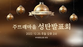 2022.12.25 주뜨래마을 성탄발표회 Live