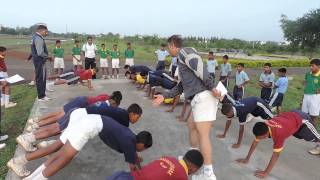 Sainik School Bijapur, PT Test, Push Ups, 6 Aug 2014
