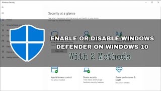 How to Enable or Disable Windows Defender on Windows 10 🦠 #youtube #windows #technology