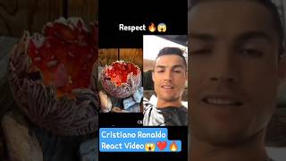 Cristiano Ronaldo React Video😱❤️🔥💯 #short #football #soccer #ronaldo #messi #neymar #respect #tiktok