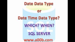 The difference between Date and DateTime data types in SQL Server