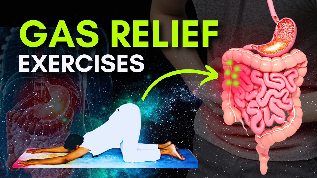 Gas Relief Exercises | How To Release Gas From Stomach #gasrelief # ...