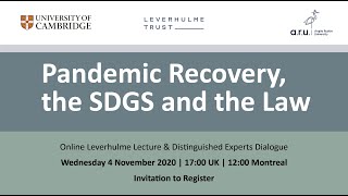 Pandemic Recovery, the SDGs and the Law