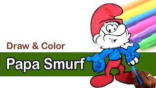 Learn How to Draw & Color Papa Smurf  || DIY || Drawing Tutorials || Rim Rim Arts