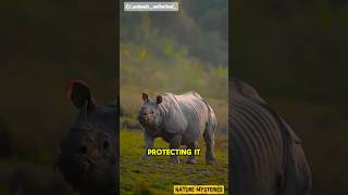 Indian Rhino: Nature’s Armored Giant!🦏✨️ #indianrhino #rhino #animal #fact #shorts