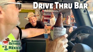 Enormous drinks at Mexican DRIVE THRU BAR