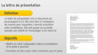 Formation pour les stages - la lettre de présentation