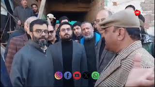 Deputy chief minister Surinder Kumar Choudhry visited Budgam and met with Aga Syed Ruhullah