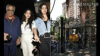 Janhvi kapoor house inside and outside|Janhvi and khushi kapoor with her family pic's