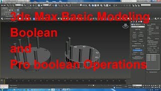 3ds Max Basic Modeling Boolean and pro boolean Operations