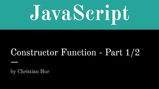 Part 1/2 - JavaScript Constructor Functions and Objects Demo